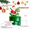 1Pc Santa Claus Christmas Tree Gift Wooden Calendar Desktop Decoration Ornaments  Wooden Calendar Ornaments for Home Decoration