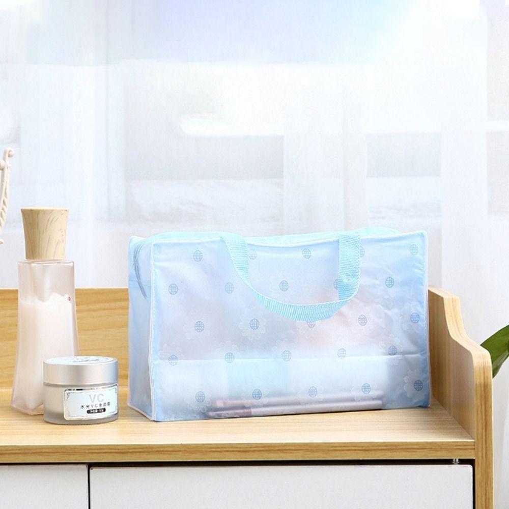 PVC Waterproof Floral Storage Bag Make Up Bag Travel Cosmetic Bag Bathing Storage Bag Swimming Bags