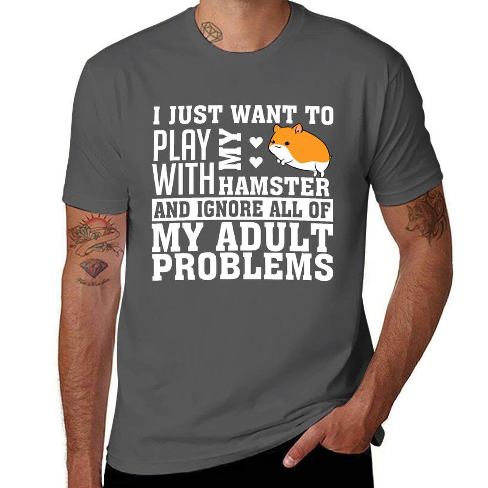 

HAMSTER T-Shirt t shirt for man 100 percent cotton man t shirt cotton t shirts with prints T-Shirt 4XL
