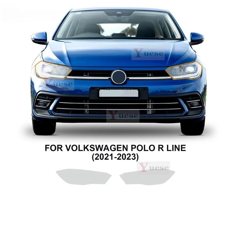 2 Pièces Film Protecteur de Phare de Voiture Transparent Fumé Noir Autocollant TPU Pour Volkswagen VW Polo R Line -
