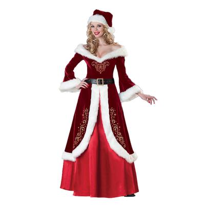Weihnachtskostümparty Weihnachtsmann Cosplay Frauen Rotes Kleid Weihnachts-Königin Party