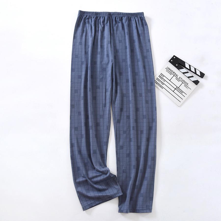 Men's Stylish Summer Pajama Pants, Thin Home Pants, Loose Breathable Air-Conditioned Pants with Elastic Waist