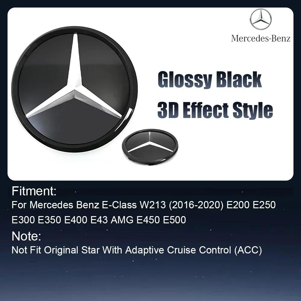

Car Sticker For Benz AMG Silver And Black OE Style Front Grill Star Emblem Chrome Logo Badge Fit For Mercedes Benz E200 E250 E30