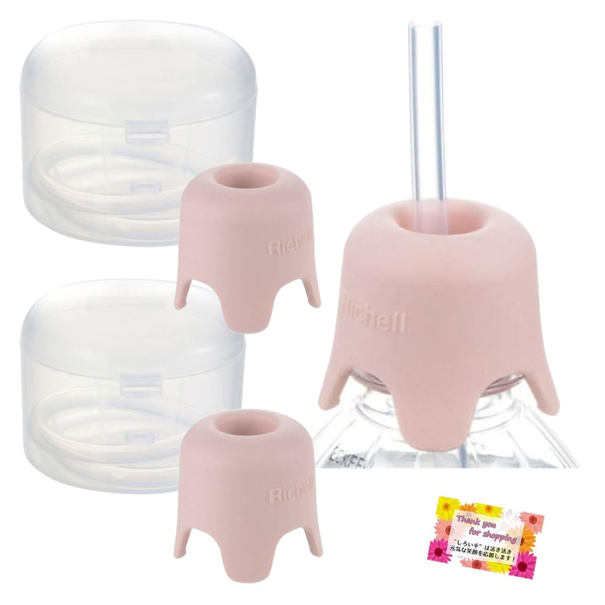 

[Includes convenient storage and transport case] Easy-to-install stretchy straw caps for bottles, compatible with commercially available bottles and