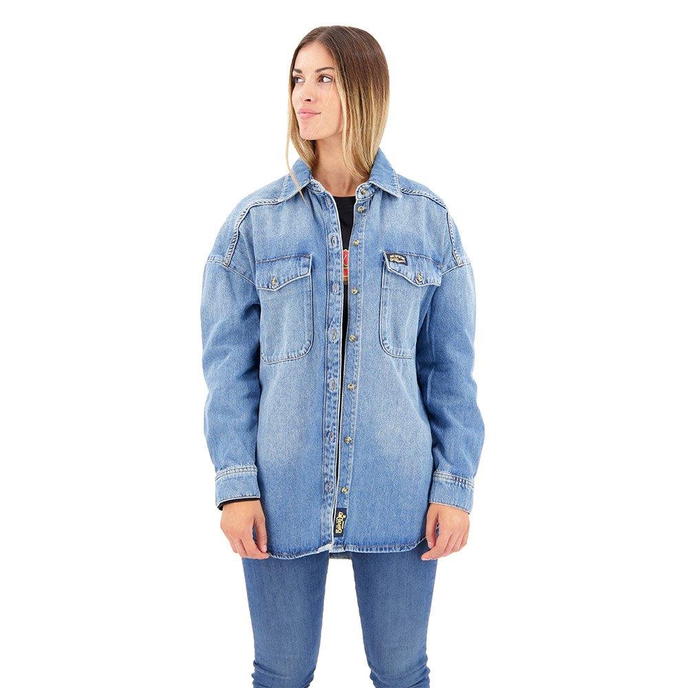 Superdry Damen Blau Oversize-Oberhemd Aus Jeansstoff, - Bild 4