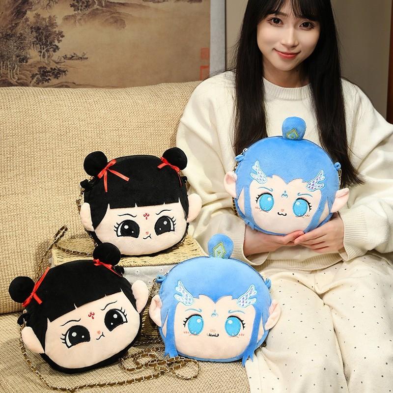 Ne Movie Zha 2 Ao Bing Ne Zha Singleshoulder Bag Bun Hair Backpack Keychain