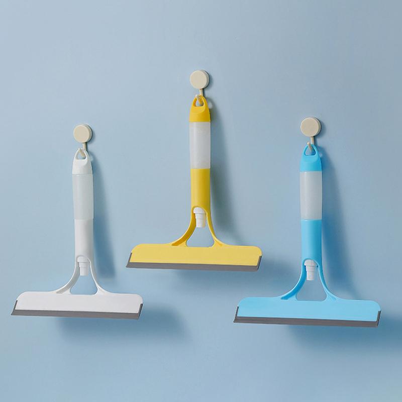 3 In 1 Spray Scrape Double-Sided Window Glass Cleaner Adjustable Cleaning Brush Window Washing Brush Car Glass Cleaning Brush