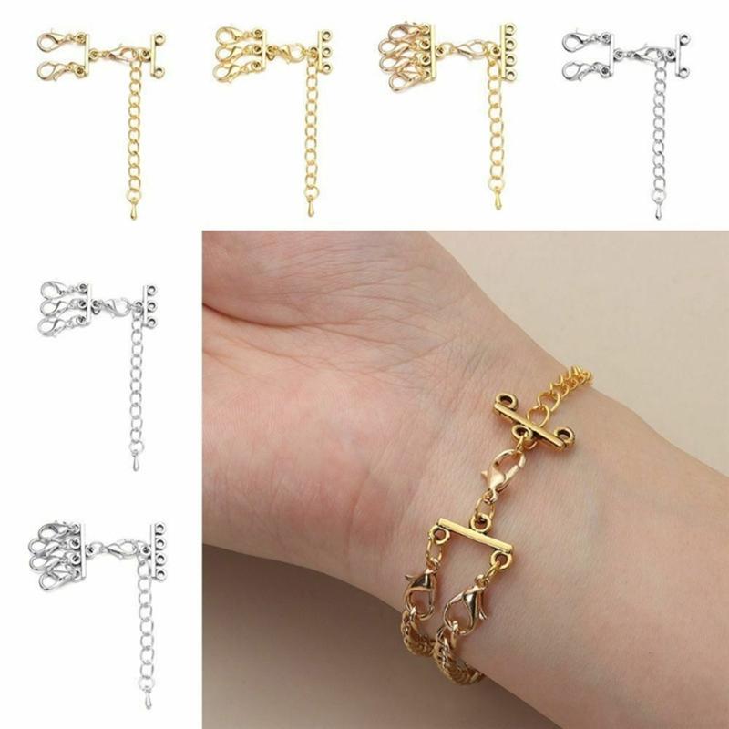 Stylish Tube Lock Necklace Clasps Bracelet Layering Clasps Multi Tube Lock Necklaces Clasps Separator Alloy Material