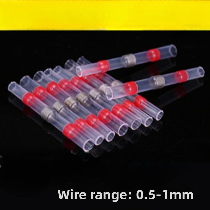 

50 шт., термоусадочный разъем для электрических автомобильных проводов, экструзионные клеммы для припоя, блок заделки кабеля, зажим для проводов 50PCS красный