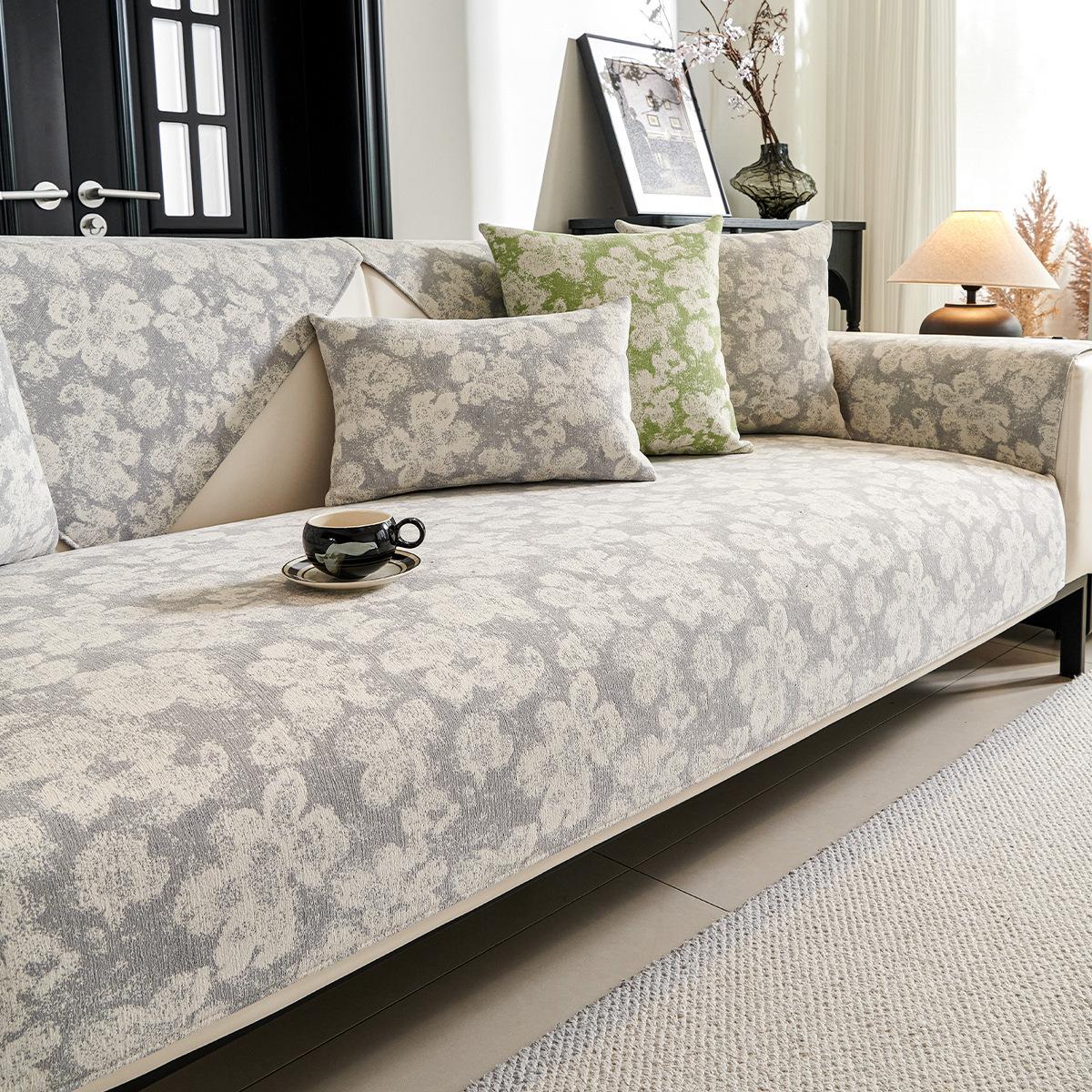 

Чехол для дивана в пасторальном стиле, высококачественная шенилловая универсальная подушка для дивана на все времена, противоскользящий чехол для дивана, жаккардовая подушка для дивана 70x70cm 1pcs