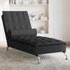 Vidaxl Chaise Longue Massaggiante Con Rullo, Nero, Rivestita In Tessuto