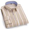 100% Cotton Men's Oxford Shirts Long Sleeve Casual Plaid Soft Regular Fit Formal Dress Shirt Social Blouse Male Clothes S-7XL