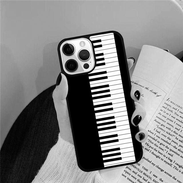 Music Piano Key Phone Case Cover For iPhone 17 Air 15 16 14 13 12 Pro Max 11 Pro Max Plus Coque Shell