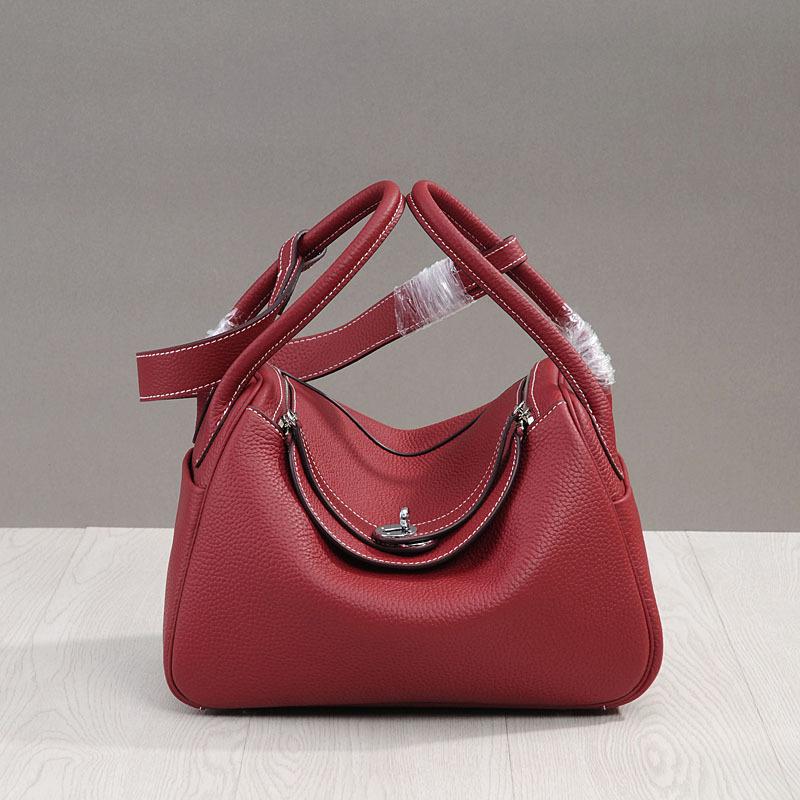 Módní taška Nová taška na léky Taška Lindi Vysoce kvalitní Vrchní vrstva Hovězí kůže Kabelka přes rameno Pravá kůže Dámská taška Explozivní