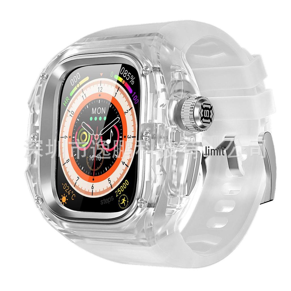 Universal 49MM Crystal Style Metal Case for Apple iWatch Ultra/2/3/4 Generation