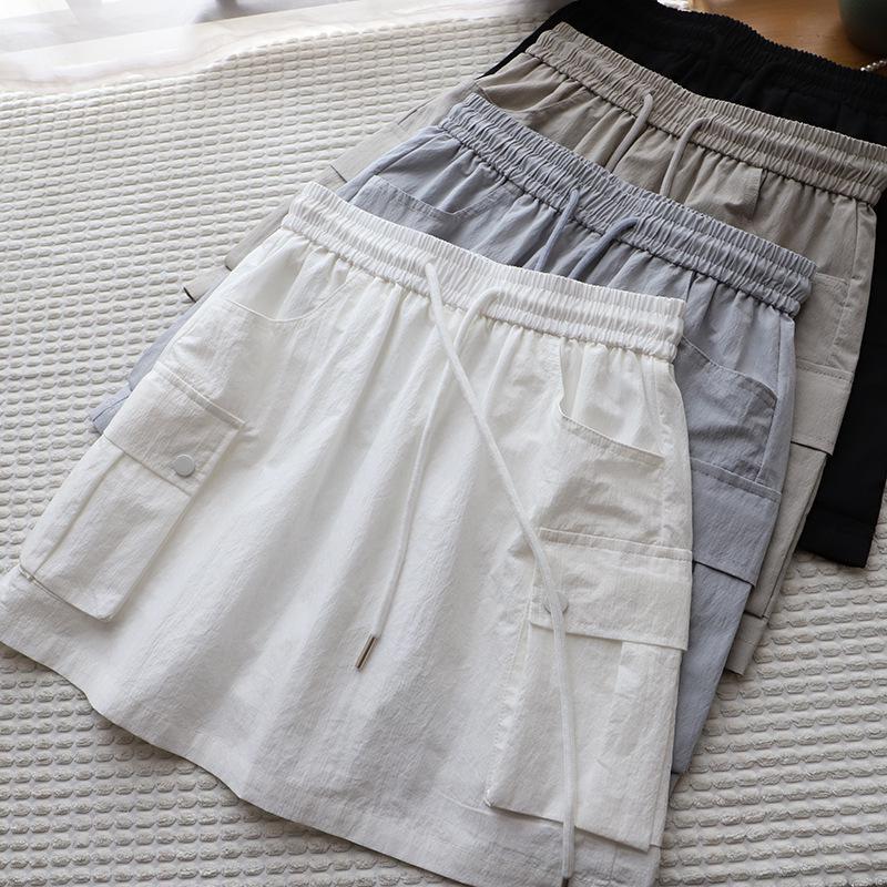 

2025 Korean Style A-Line Anti-Exposure Midi Workwear Skirt for Women L