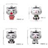 Cat Resin Figurine Keychain With Cartoon Style For Gift Giving And Collection