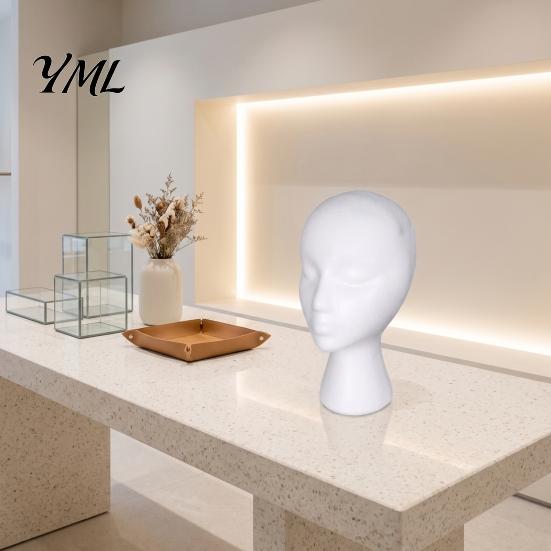 Testa Manichino in Schiuma, Supporto Espositore per Cappelli Uomo Donna, Modello Leggero per Formazione Cosmetologica per Conservazione Parrucche Strumento per Acconciatura