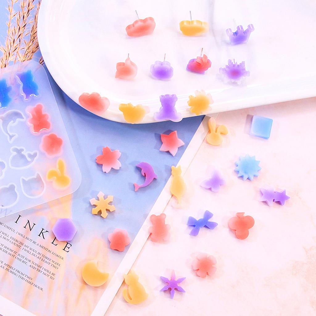 Unique Crystal Earrings Silicone Mold Flexible Mold for Personalized Crystal Earrings Handy Ear Pendant Jewelry Moulds