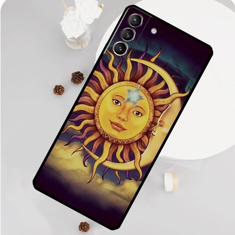 

Sun Moon Face Phone Case For Samsung Galaxy S25 S26 Ultra S20 S21 S22 S23 S24 S10 Plus S25 FE Funda Cover Galaxy S20Ultra