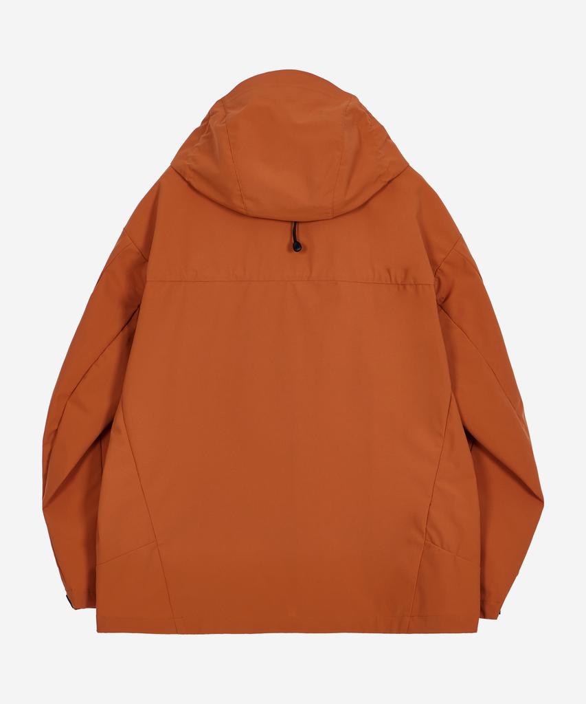 Kalapatthar 3Layer Offset Zip Pocket Hooded Jacket - Camel