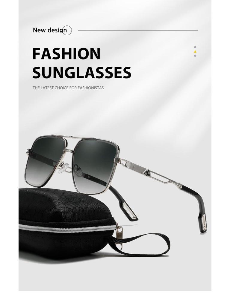 Double Beam Aviator Sunglasses - Sports UV400 Anti-UV Retro Style