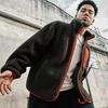 Li Ning Badfive Color Block Zip Collar Fleece Jacket Men Jacket Charcoal Brown AFDT667-3