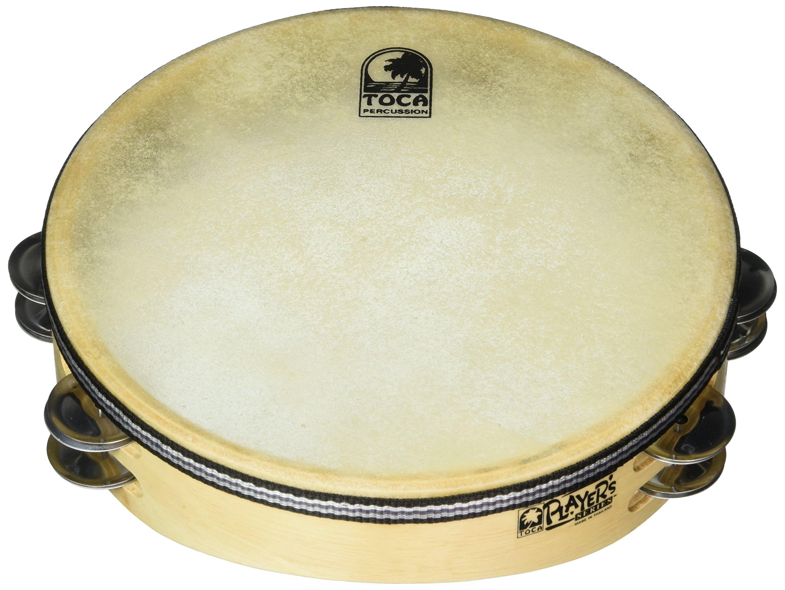 

[TOCA]10 Double Jingle Row Wood Tambourine, With HeadT1010H
