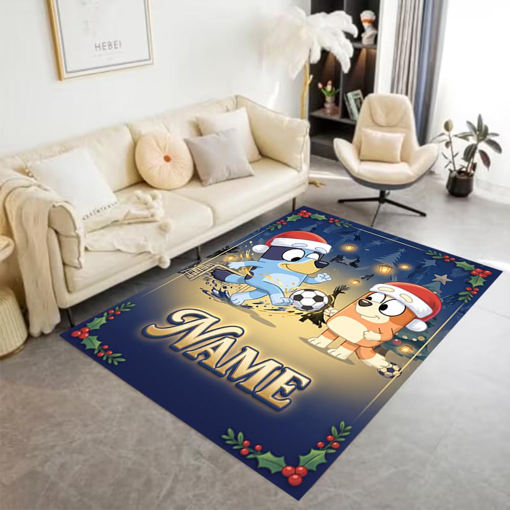 Winter Sports Fun Customizable Name Floor Mat Perfect for Hallway Decorate room Playrooms Balcony Antislip Carpet Anime Office Decor Gift for Festival