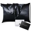 No Sheep Silk Pillowcase, Washable, 100% Silk, Mother's Day Gift, Black