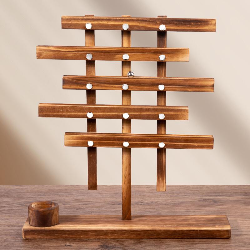 

Wooden Ball Balance Beam Toys Funny Montessori Toys Educational Toy Balance Ball Run Toys Wine Table Party Games Gifts for Kids Y5675YY-