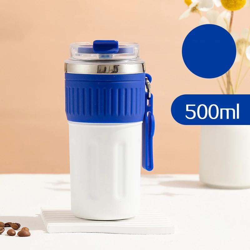 Stainless Steel Thermos Coffee Bottle Leak-proof Vacuum Flask Insulated Cup 510ml