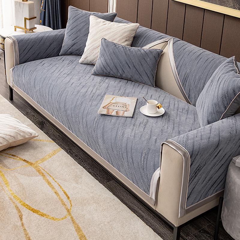 Sofapute Four Seasons Universal High Sense Sklisikker pute Enkel Moderne Lett Luksus Sofatrekk i skinn Klut Rygghåndkle