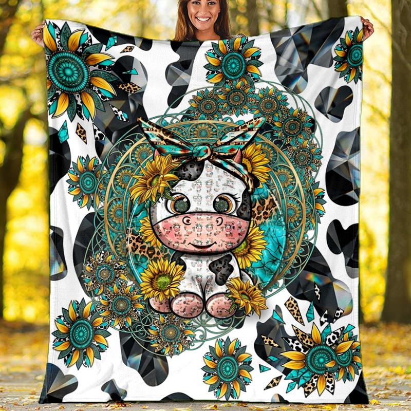 Birds Flowers Flannel Fleece Blanket Cozy Warm Throw Blanket For Couch Bed Travel All Season Use
