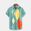 Men's Fashion Loose Top Creative Elements 3d Digital Print Short Sleeve Shirt