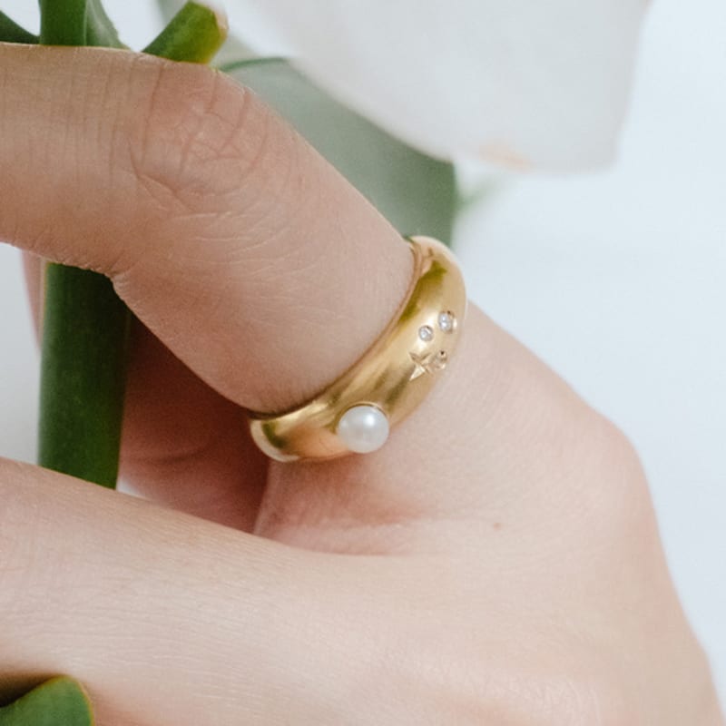 eveningbell [silver925] Sophia ring (gold)