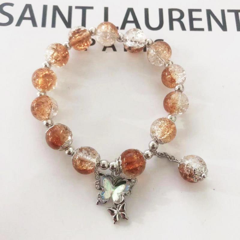 Festive Holiday Christmas Tree Bracelet with Lampwork Beads