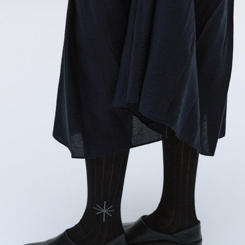 SALTY PEBBLE GLITTERING GEM RIBBED SOCKS [blzck]