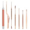 7 Pcs/Set Stainless Steel Earpick Ear Wax Removal Tool Set Glowing Ear Spoon Adult Children Safe Ear Wax Cleaning Tools