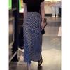Cotton Blend Plaid Midi Skirt With High Waist For Summer Casual Wear
