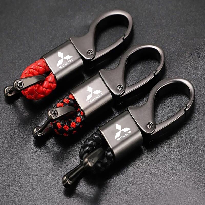

Car Key Accessories High Quality Metal Auto Keychain Ring for Mitsubishi Pajero Sport ASX Lancer L200 Attrage Xpander Eclipse black