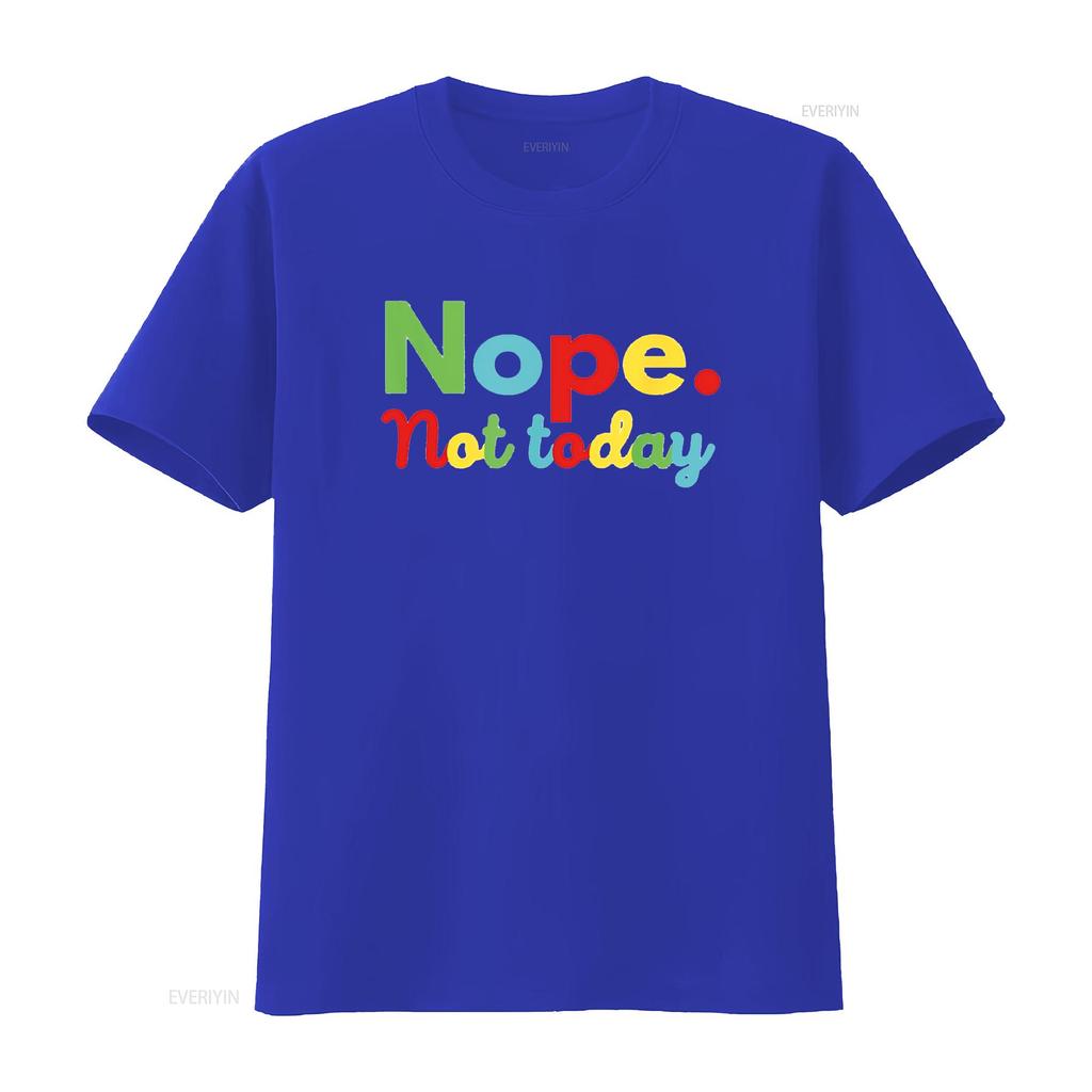 Nein, heute nicht T-Shirt Trendige Oberteile Für Damen Herren vintage Gewaschen Mode Streetwear Grafik Atmungsaktives Oberteil Für Den Täglichen Gebrauch