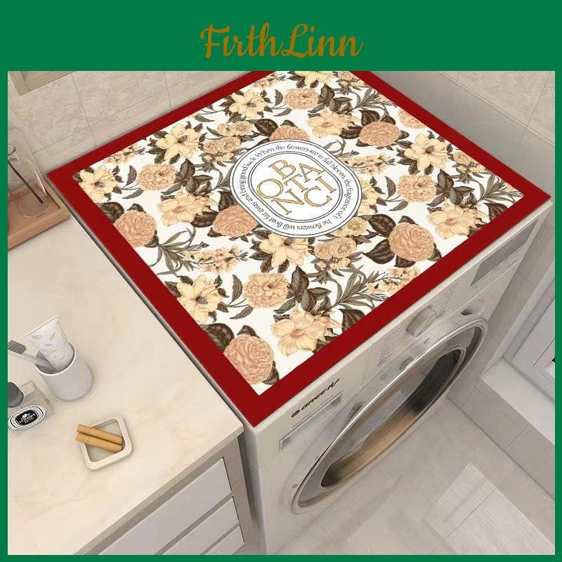 Washing Machine Nordic Vintage Wind Dust Mat Household Drum Washing Machine Absorbent Dirty Nonslip Mat Diatom Mud Cover Mat