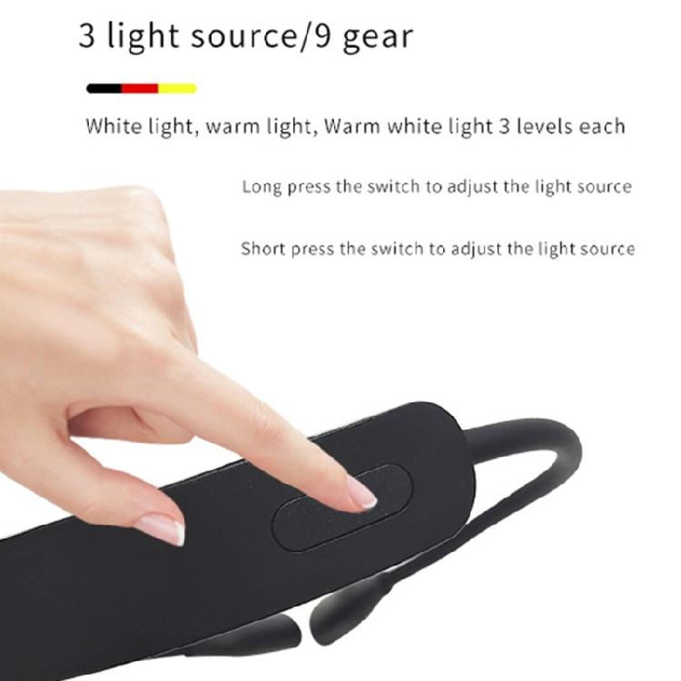Flexible Neck Reading Light With 3 Levels Brightness, Handsfree LED Neck Reading Light Suitable For Readers & Hobbyists