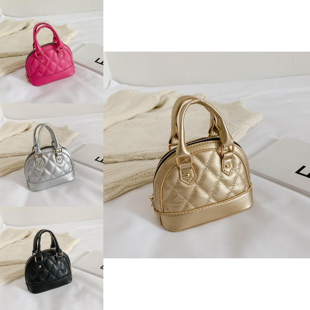 Adorable Mini Shell Bag For Kids Stylish Korean Design With Soft Pu Leather Material