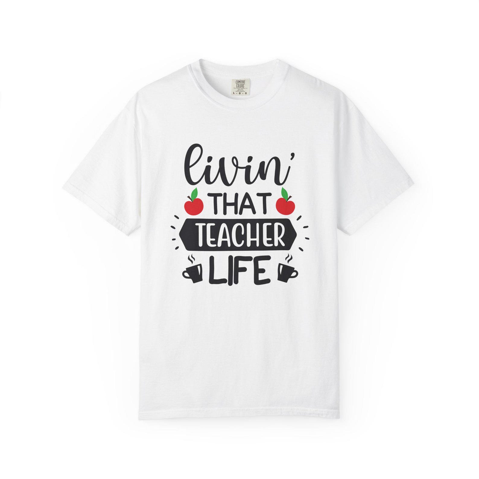 Teacher Life T-Shirt, Funny Educator Tee, Back to School Apparel M