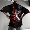 Demon Slayer Halloween Joint T-shirt Summer Unisex Loose and Breathable Cotton T-shirt Top
