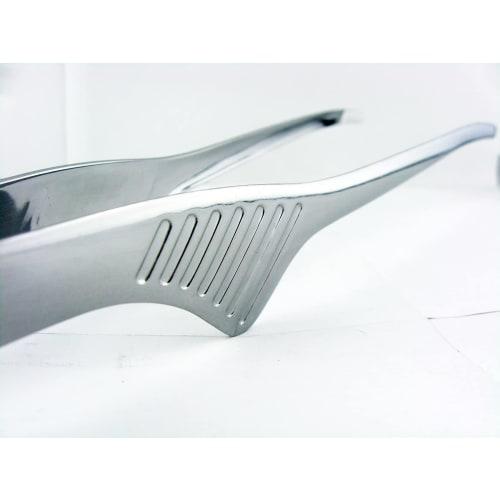 Nagao Tsubame-Sanjo Claver Tongs, Economy Type, Mirror Finish, 24cm, Stainless Steel, Perfect for Yakiniku, Pasta, Camping, and BBQs, Made In Japan