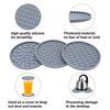 Durable Round Silicone Coasters High Temperature Resistant Thickened Heat Insulation Pad Food Grade 10cm Bowl Pad Home