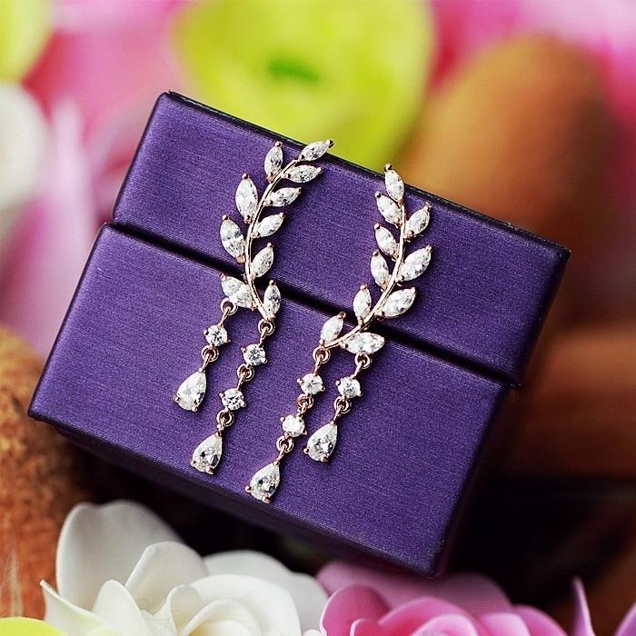 Leaf  Drop Earrings  Women
